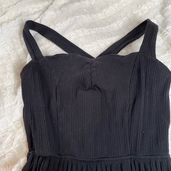 KENDALL‎ AND KYLIE Black Ribbed Extra Small Mini Dress Cross Back - Picture 2 of 4